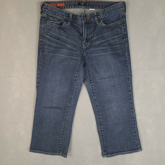 J Crew Stretch Women's Hipslung Stretch Capri‎ Jeans Pants Size 29 (31x20.5) - Picture 1 of 10